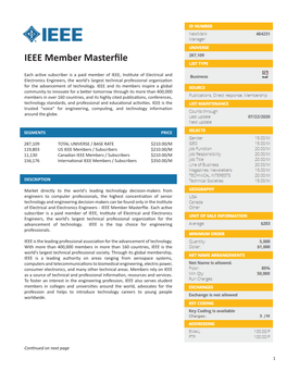 IEEE Member Masterfile Sell Sheet