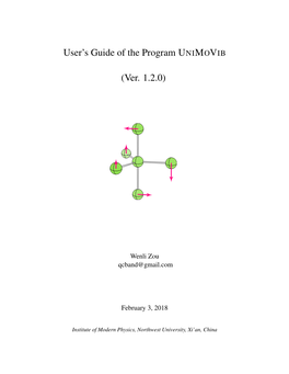 User's Guide of the Program UNIMOVIB