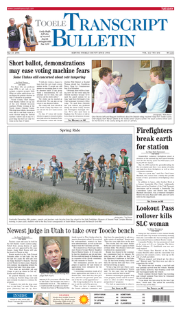 TOOELE Firefighters Break Earth for Station