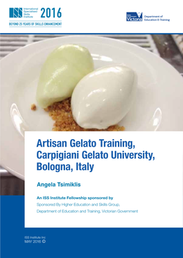 Artisan Gelato Training, Carpigiani Gelato University, Bologna, Italy
