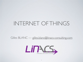 Gilles BLANC — Gilles.Blanc@Linacs-Consulting.Com