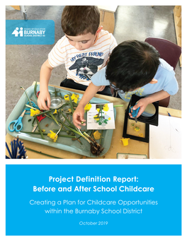 Project Definition Report: Before and After School Childcare