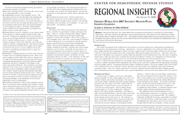 Regional Insights Center for Hemispheric Defense Studies