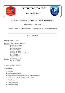 District De L'ariège De Football