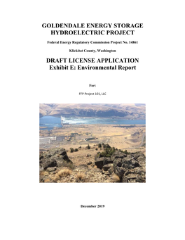 DRAFT LICENSE APPLICATION Exhibit E: Environmental Report