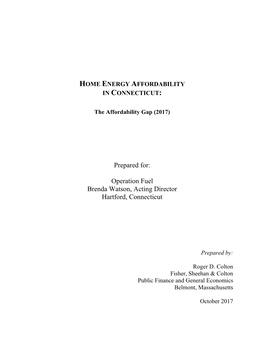 Home Energy Affordability in Connecticut