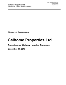 Calhome Properties Ltd