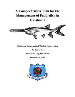 Oklahoma Paddlefish Management Plan