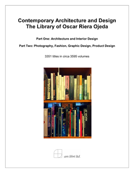 Contemporary Architecture and Design the Library of Oscar Riera Ojeda