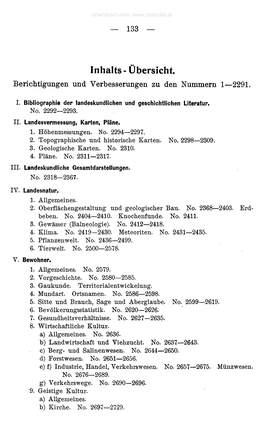 Inhalts - Übersicht