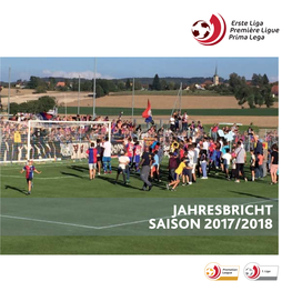 Jahresbricht Saison 2017/2018 2 Jahresbericht Saison 2017/2018 Jahresbericht Saison 2017/2018 3