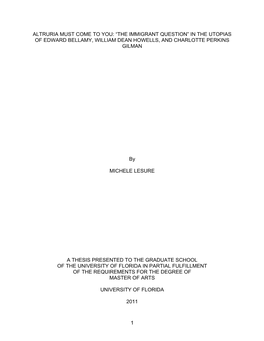 University of Florida Thesis Or Dissertation