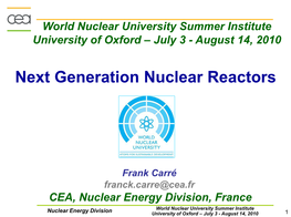 Nuclear Reactors