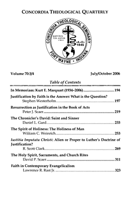 Iustitia Imputata Christi: Alien Or Proper to Luther's Doctrine of Justification?