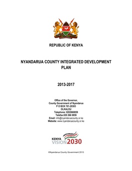 Nyandarua County Integrated Development Plan