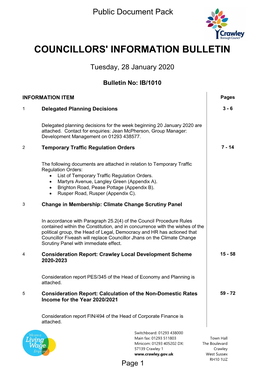 (Public Pack)Agenda Document for Councillors' Information Bulletin, 28