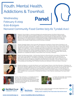 Youth, Family, Mental Health & Addictions Panel and Townhall