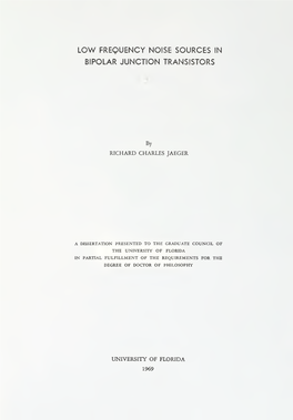Low Frequency Noise Sources in Bipolar Junction Transistors