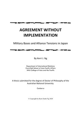 Agreement Without Implementation