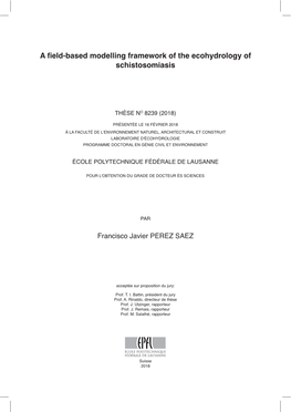 A Field-Based Modelling Framework of the Ecohydrology of Schistosomiasis