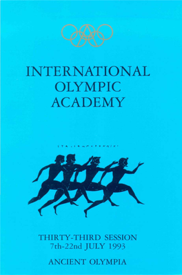 International Olympic Academy Thirty-Third Session