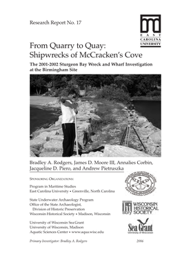 From Quarry to Quay: Shipwrecks of Mccracken's Cove