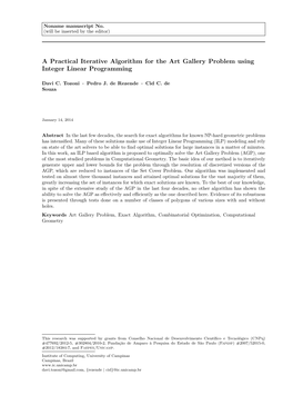 A Practical Iterative Algorithm for the Art Gallery Problem Using Integer Linear Programming