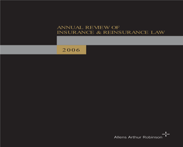 Annual Review of Insurance & Reinsurance
