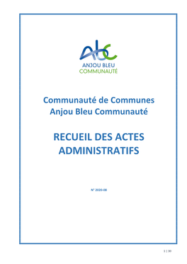 Recueil Des Actes Administratifs