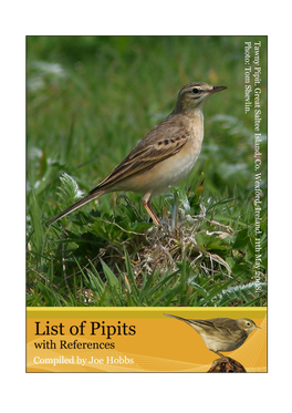 Pipits List, No Further Updates Will Be Made