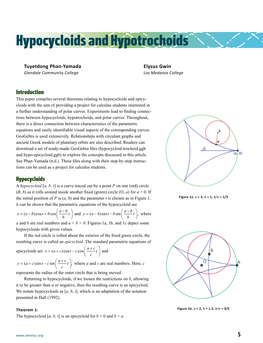 Hypocycloids and Hypotrochoids