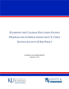 Examining the Canadian Education Savings Program