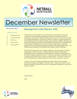 December Newsletter