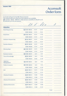 AMP17 Acornsoft Order Form Autumn 1983