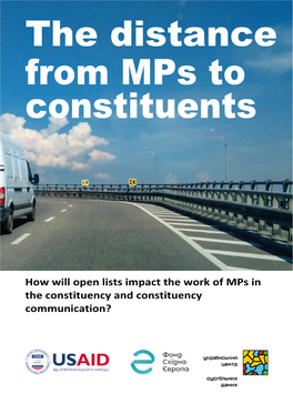 How Will Open Lists Impact the Work of Mps in the Constituency and Constituency Communication?