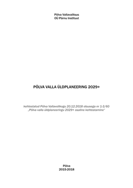 Põlva Valla Üldplaneering 2029+