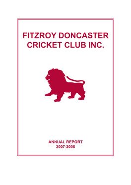 Fitzroy Doncaster Cricket Club Inc