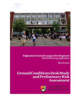 Ground Conditions Desk Study and Preliminary Risk Assessment