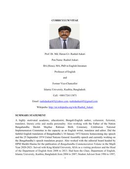 Rashid Askari BA (Hons), MA, Phd in English Literature Professo