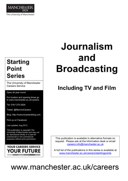 Journalism and Broadcasting