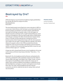 Beatrayed by Dre?