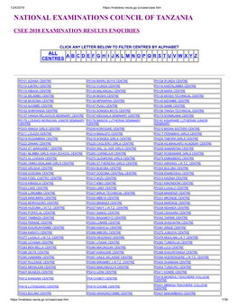 National Examinations Council of Tanzania