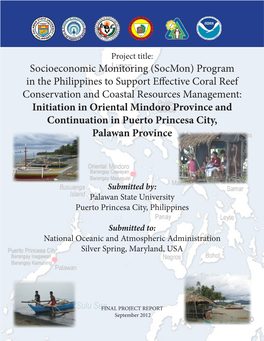 Socioeconomic Monitoring (Socmon) Program in the Philippines to Support Effective Coral Reef Conservation and Coastal Resources