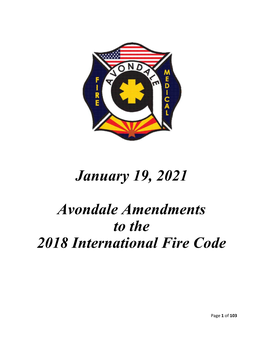 January 19, 2021 Avondale Amendments to the 2018