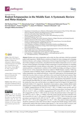 Rodent Ectoparasites in the Middle East: a Systematic Review and Meta-Analysis