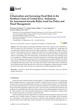 Urbanization and Increasing Flood Risk in the Northern Coast of Central Java—Indonesia: an Assessment Towards Better Land Use Policy and Flood Management