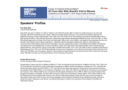 Speakers' Profiles