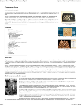 Computer Chess - Wikipedia, the Free Encyclopedia