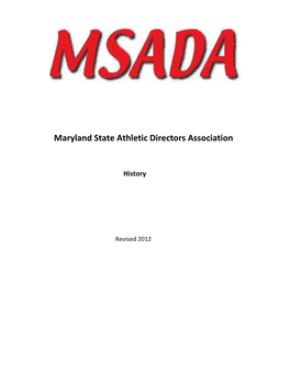 Maryland State Athletic Directors Association (MSADA)