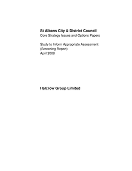 St Albans City & District Council Halcrow Group Limited